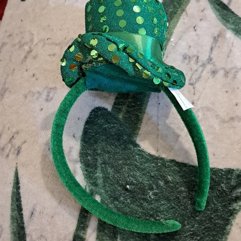 St. Patricks Day Headband Mini Hat Glitter BUNDLE ONLY